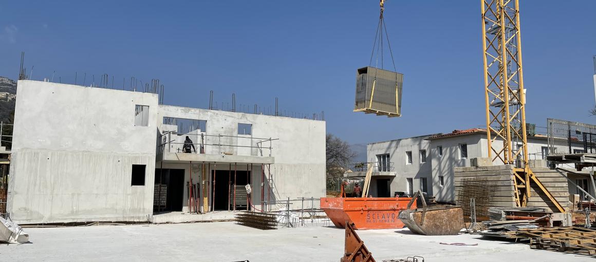 Visite de chantier du "Grand Chêne" à Carros